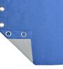 Blue Polyester Solid 5ft Blackout Eyelet 2 Pc Window Curtains