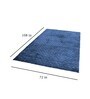 Blue Solid Polyester 6 ft x 9 ft Machine Made Carpet