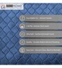 Blue Solid Polyester 6 ft x 9 ft Machine Made Carpet