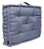 Blue Striped Polyester 20x20 Inches Floor Cushion