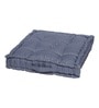 Blue Striped Polyester 20x20 Inches Floor Cushion