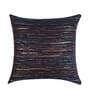 Blue Textured Polyester 16 x 16 Inches Cushion Covers (Set of 5)