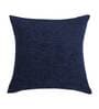 Blue Textured Polyester 16 x 16 Inches Cushion Covers (Set of 5)