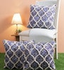 Blue Polyester Traditional 40x40 inches Cushion Covers Set of 3