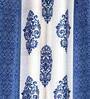 Blue Traditional Polyester 5 Ft Semisheer Eyelet Window Curtains (Set of 2)