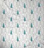 Blue Polyester Traditional 7ft Semisheer Eyelet (2 Pc) Door Curtains