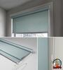 Blue Polyethylene Solid 84 X 48 inches Semisheer Roller Blind