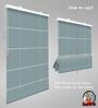 Blue Polyethylene Solid 84 X 48 inches Semisheer Roman Blind