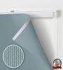 Blue Polyethylene Solid 84 X 48 inches Semisheer Roman Blind