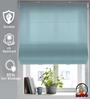 Blue Polyethylene Solid 84 X 48 inches Semisheer Roman Blind