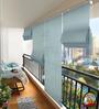 Blue Polyethylene Solid 84 X 48 inches Semisheer Roman Blind