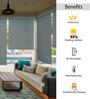 Blue Polyethylene Solid 108 X 36 inches Semisheer Roller Blind