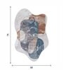 Blue Polypropylene Abstract Machine Made 5 X 7 Feet Carpet