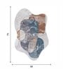Blue Polypropylene Abstract Machine Made 5 X 7 Feet Carpet