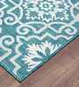 Blue Persian Polypropylene 5 ft x 7 ft Machine Made Carpet