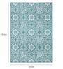 Blue Persian Polypropylene 5 ft x 7 ft Machine Made Carpet
