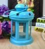Blue Metal Tea Light Holder
