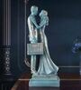 Blue Polyresin Exceptional Couple Figurine