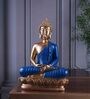Blue Polyresin Premium Meditating Buddha Figurine