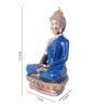 Blue Polyresin Premium Meditating Buddha Figurine