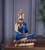 Blue Polyresin Premium Meditating Buddha Figurine