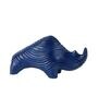 Blue Polyresin Premium Rhino Figurine