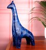 Blue Polyresin Premium Ziraffe Figurine