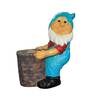 Blue Polyresin 
Santa Planter Garden Figurine