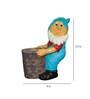 Blue Polyresin 
Santa Planter Garden Figurine