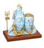 Blue Polyresin with 24 Carat Gold Plated Ornaments Shiv-Parvati Idol