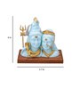 Blue Polyresin with 24 Carat Gold Plated Ornaments Shiv-Parvati Idol