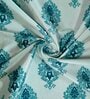 Blue Polyster Traditional 7ft Light Filtering Eyelet 2 Pc Door curtains