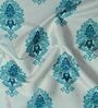 Blue Polyster Traditional 7ft Light Filtering Eyelet 2 Pc Door curtains