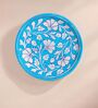 Blue Pottery Antonio Turquoise Floral Design Decorative Wall Plate