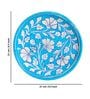 Blue Pottery Antonio Turquoise Floral Design Decorative Wall Plate