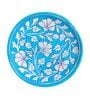 Blue Pottery Antonio Turquoise Floral Design Decorative Wall Plate