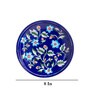 Blue Pottery Floral Design Decorative Wall Plate