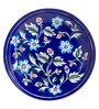 Blue Pottery Floral Design Decorative Wall Plate