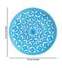Blue Pottery Phantom Turquoise Floral Design Decorative Wall Plate