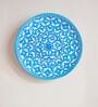 Blue Pottery Phantom Turquoise Floral Design Decorative Wall Plate