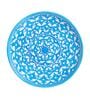 Blue Pottery Phantom Turquoise Floral Design Decorative Wall Plate