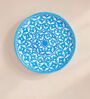 Blue Pottery Phantom Turquoise Floral Design Decorative Wall Plate