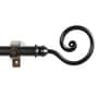 Blue Powder Coated Iron Curtain Rod (84 to 144 Inches) With Bracket