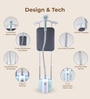Blue Premium Garment Steamer with Ironing Board & Accessories