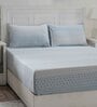 Blue Assorted 144 TC Cotton King Bedsheet With 2 Pillow Covers,2 Bath Towels And 1 Box