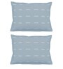 Blue Geometric 300TC Cotton 27 x 18 Inches Pillow Covers (Pack of 2)
