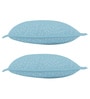Blue Abstract 300TC Cotton 27 x 18 Inches Pillow Covers (Set of 2)