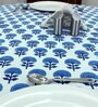 Freesia (72x72) Blue & White Cotton Table Cloth