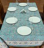 Wildfire (60x60) Sky Blue & White Cotton Table Cloth