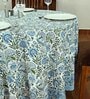 Evergreen (110x110) Blue & White Cotton Table Cloth